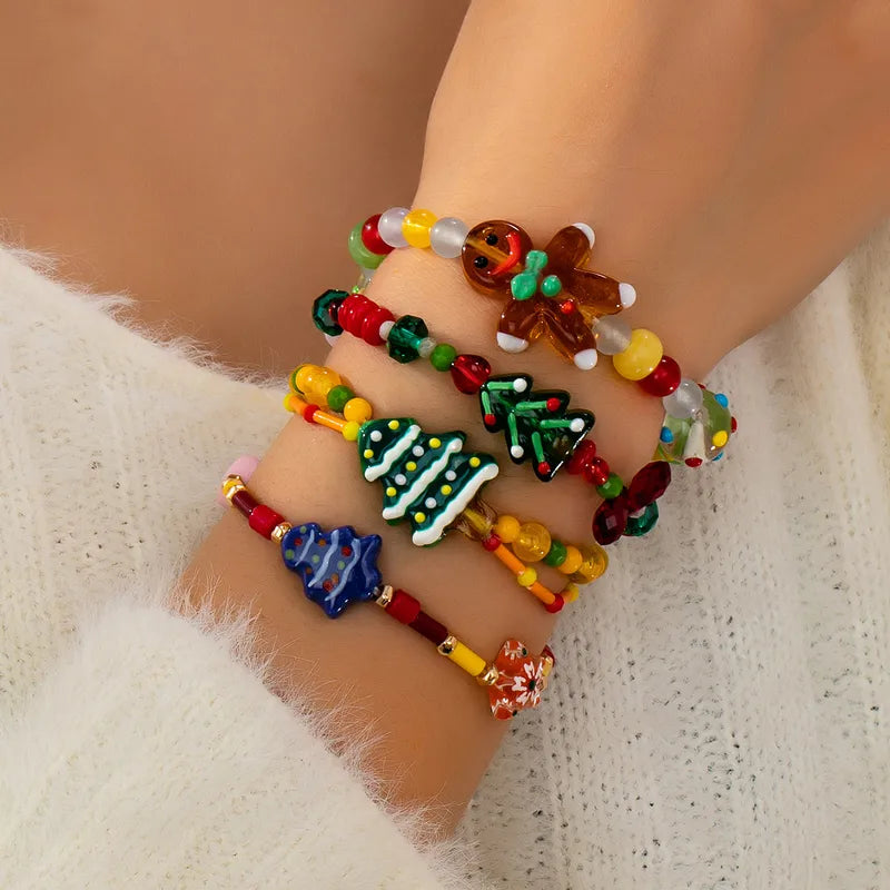 Ceramic Christmas Bracelet