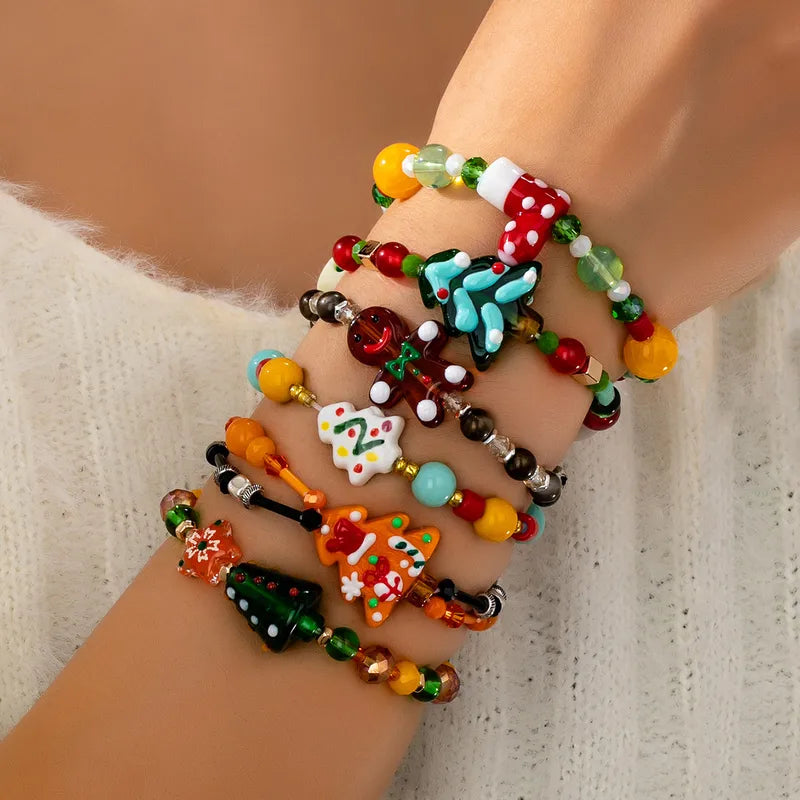 Ceramic Christmas Bracelet